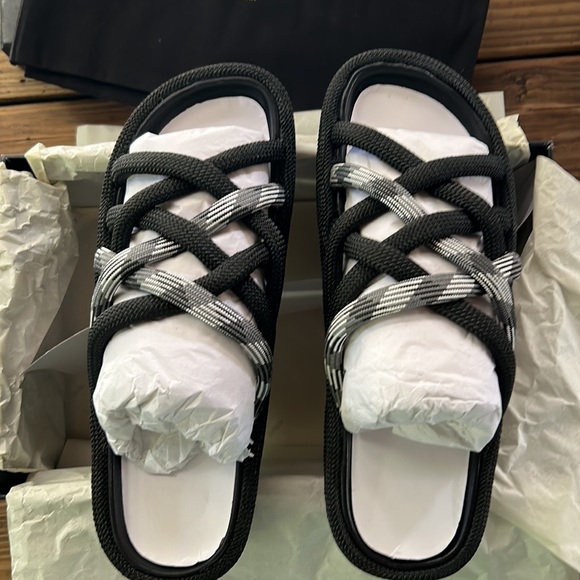 rag & bone Kris Stacked Sandal with Rope and Leather Detailing - Picture 11 of 16
